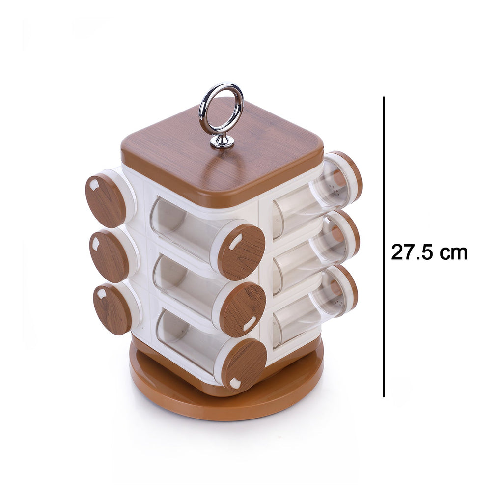 12-jar Revolving Spice Rack Masala Box - DanishHub