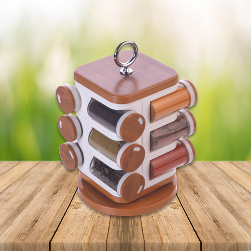 12-jar Revolving Spice Rack Masala Box - DanishHub
