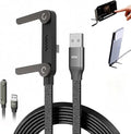 2-in-1 Invisible Holder Charger Cable, 240W Portable Fast Charging Cord with Built-in Phone Stand - DanishHubCar Mobile Holders