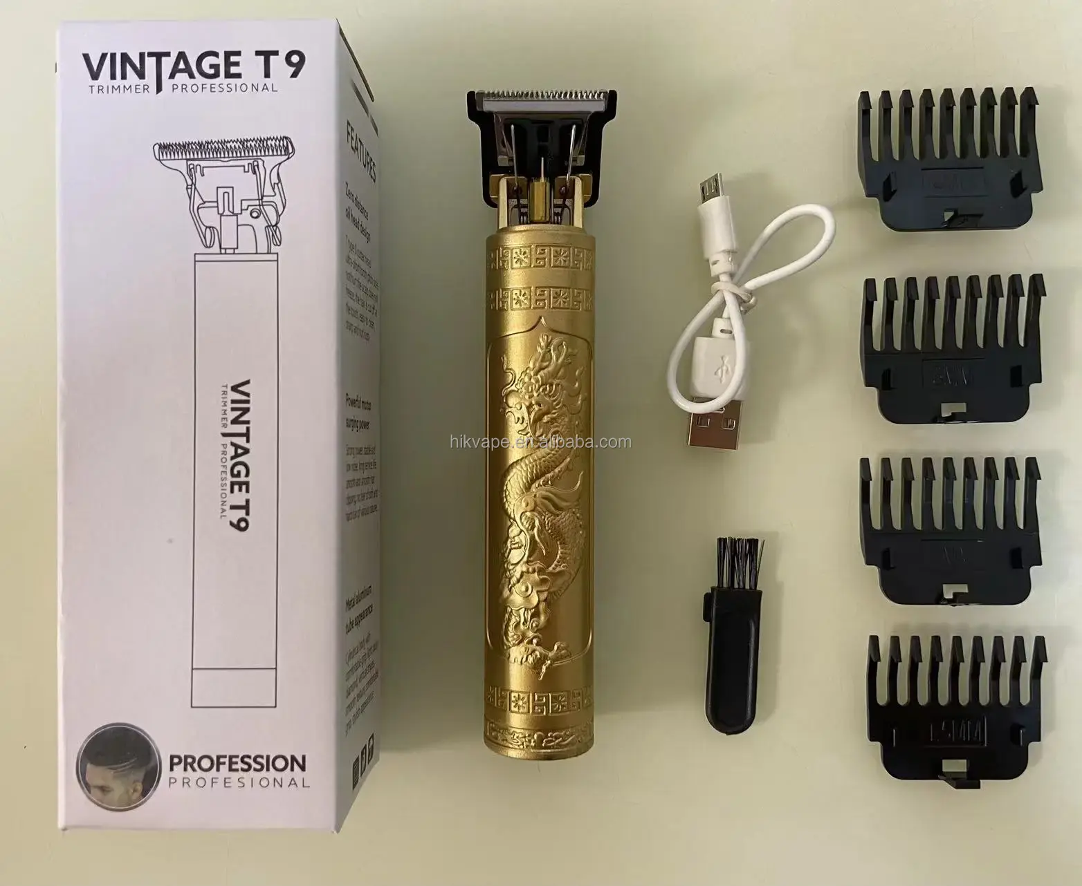 T9 Vintage Professional Hair Trimmer for Men | Cordless Rechargeable Beard & Hair Trimmer
