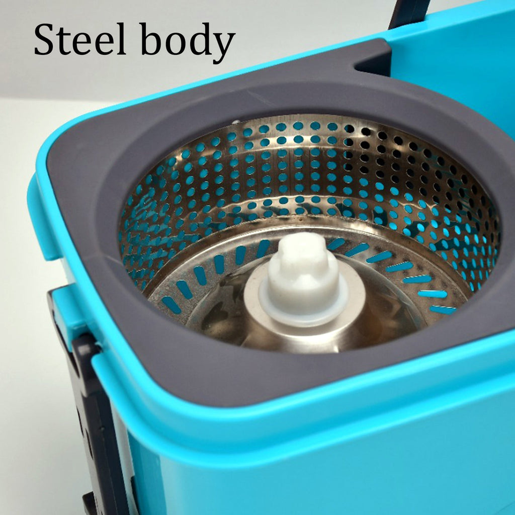 4027 Quick Spin Mop Plastic Spin Bucket Floor Cleaning Easy Wheels Big Bucket Floor Cleaning Mop With Bucket - DanishHub