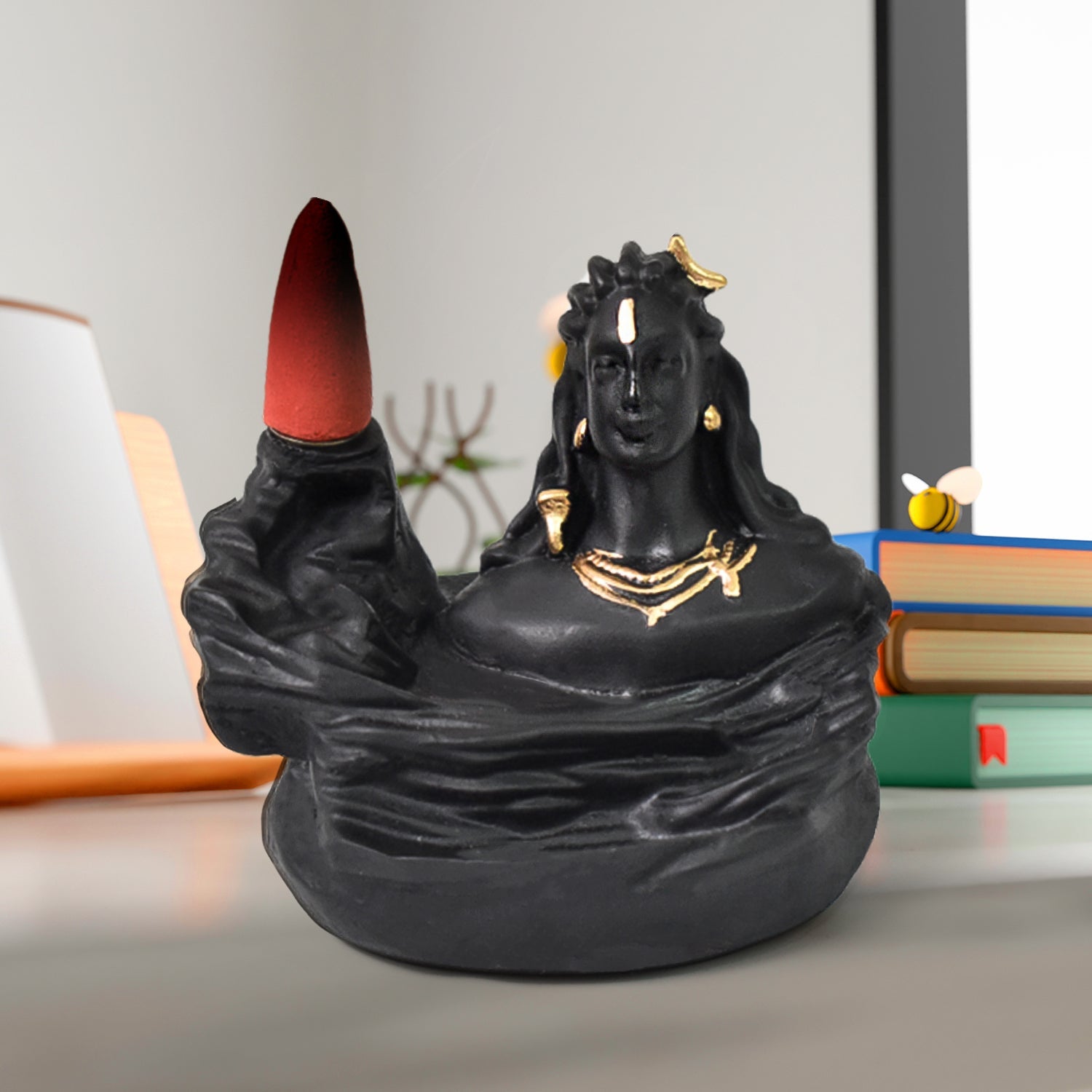 Adiyogi Shiva Backflow Smoke Fountain Incense Holder Burner (1 Pc) - DanishHub
