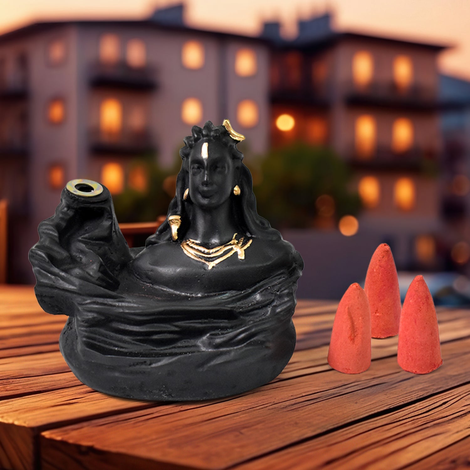 Adiyogi Shiva Backflow Smoke Fountain Incense Holder Burner (1 Pc) - DanishHub