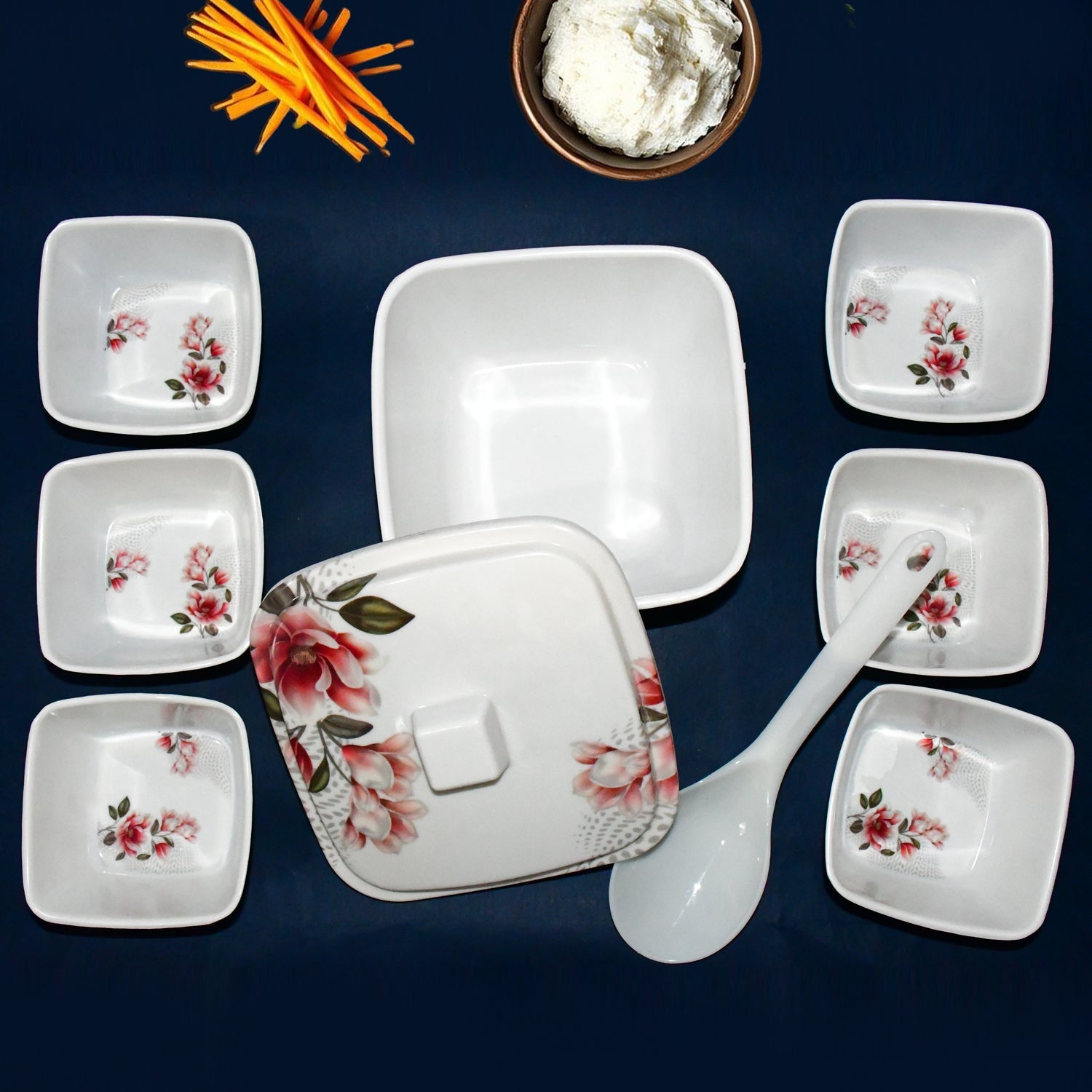 Hector High Quality Dinning Dinner Pudding Set (9 Pcs Set) - DanishHub