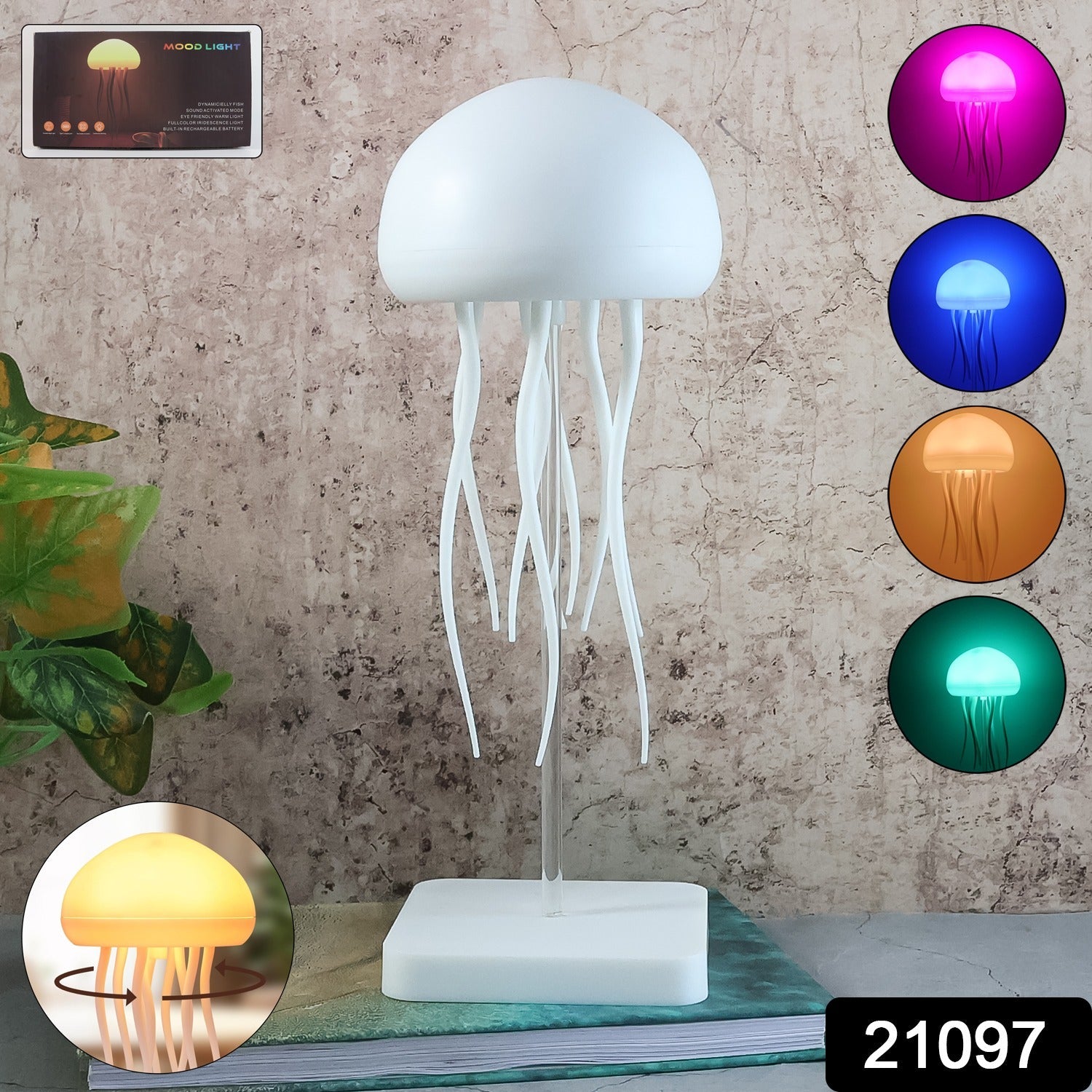 Jellyfish Shape Led Mood Light Lamp (1 Pc) - DanishHub