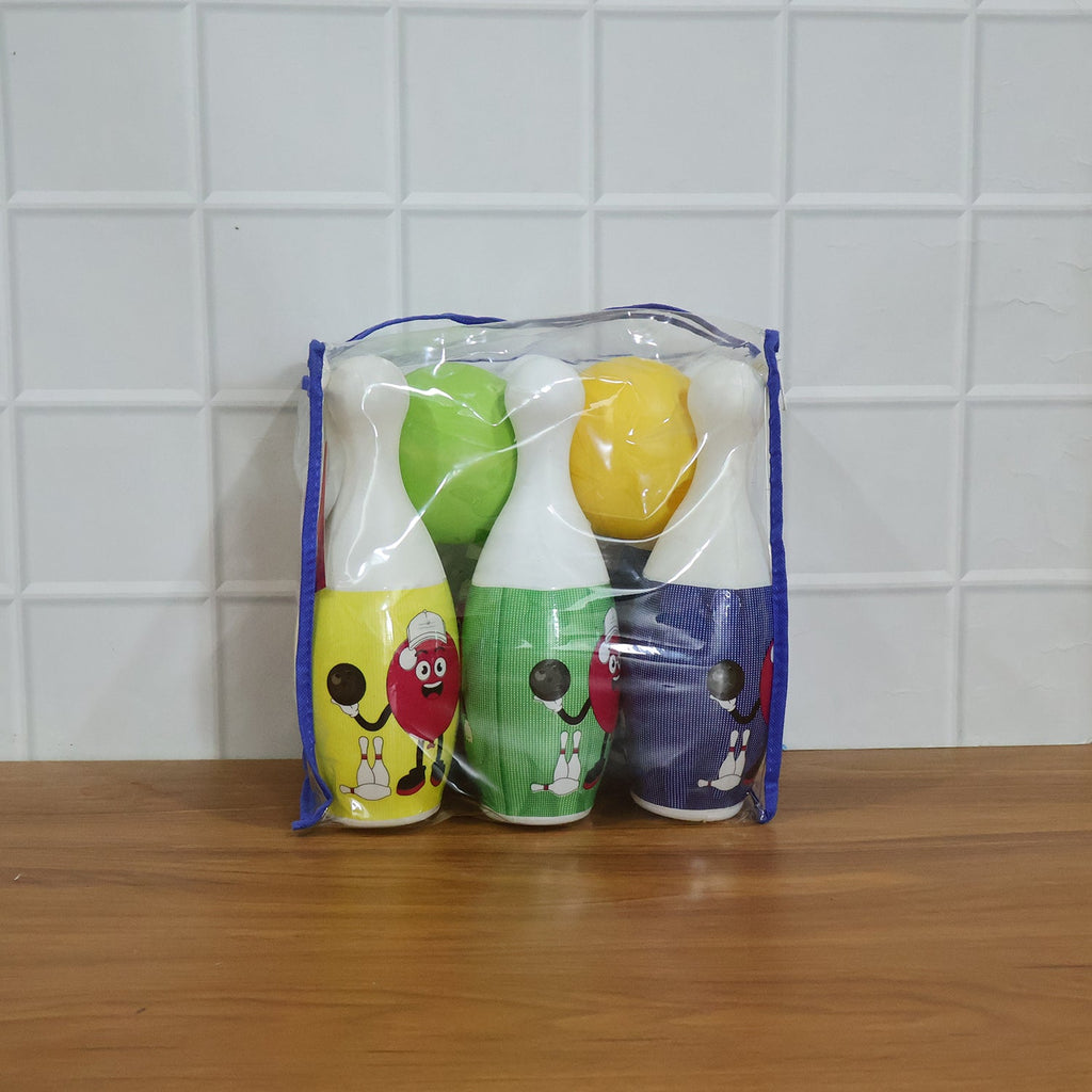 Kids Bowling Set With 6 Colorful Pins And 2 Balls (1 Set) - DanishHub