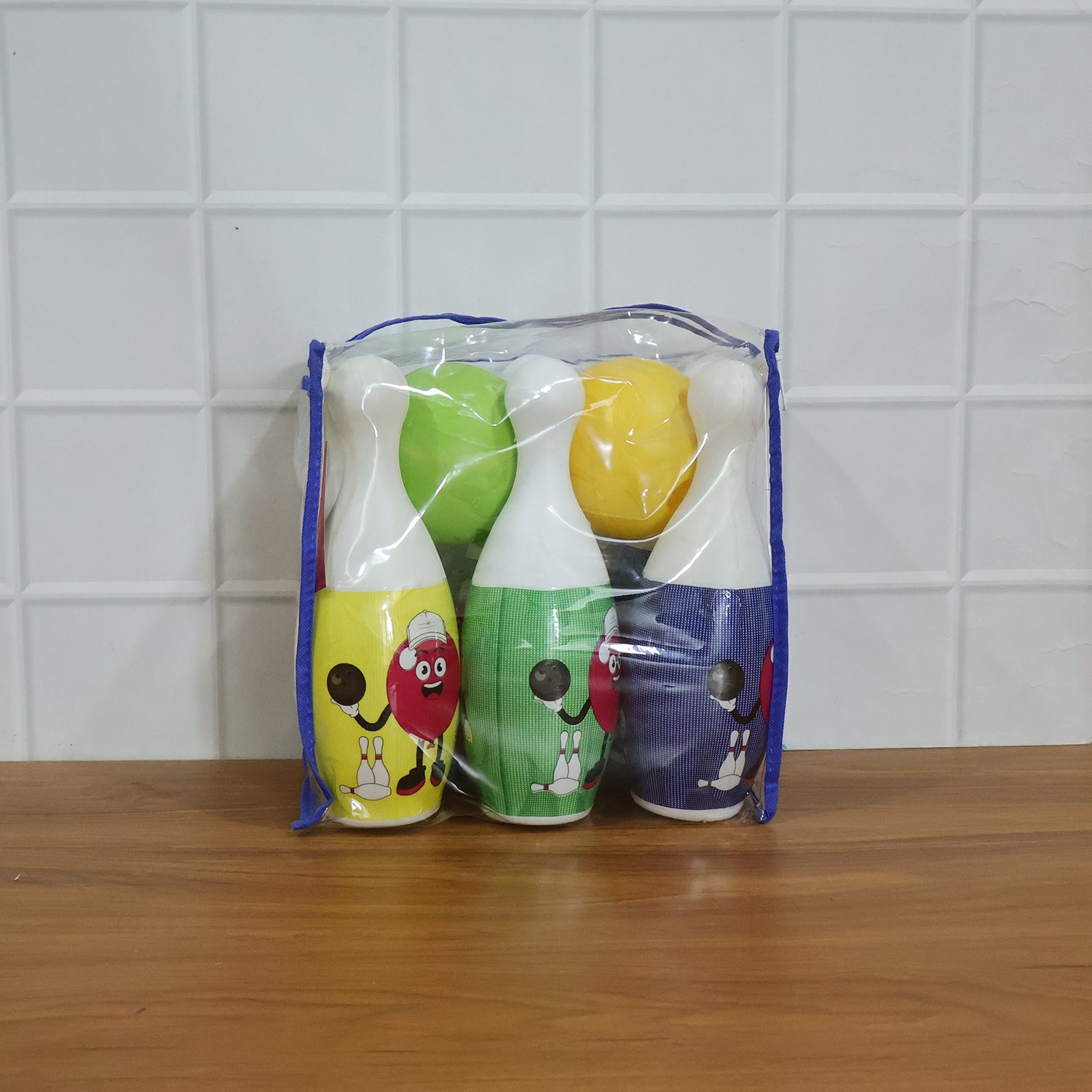 Kids Bowling Set With 6 Colorful Pins And 2 Balls (1 Set) - DanishHub