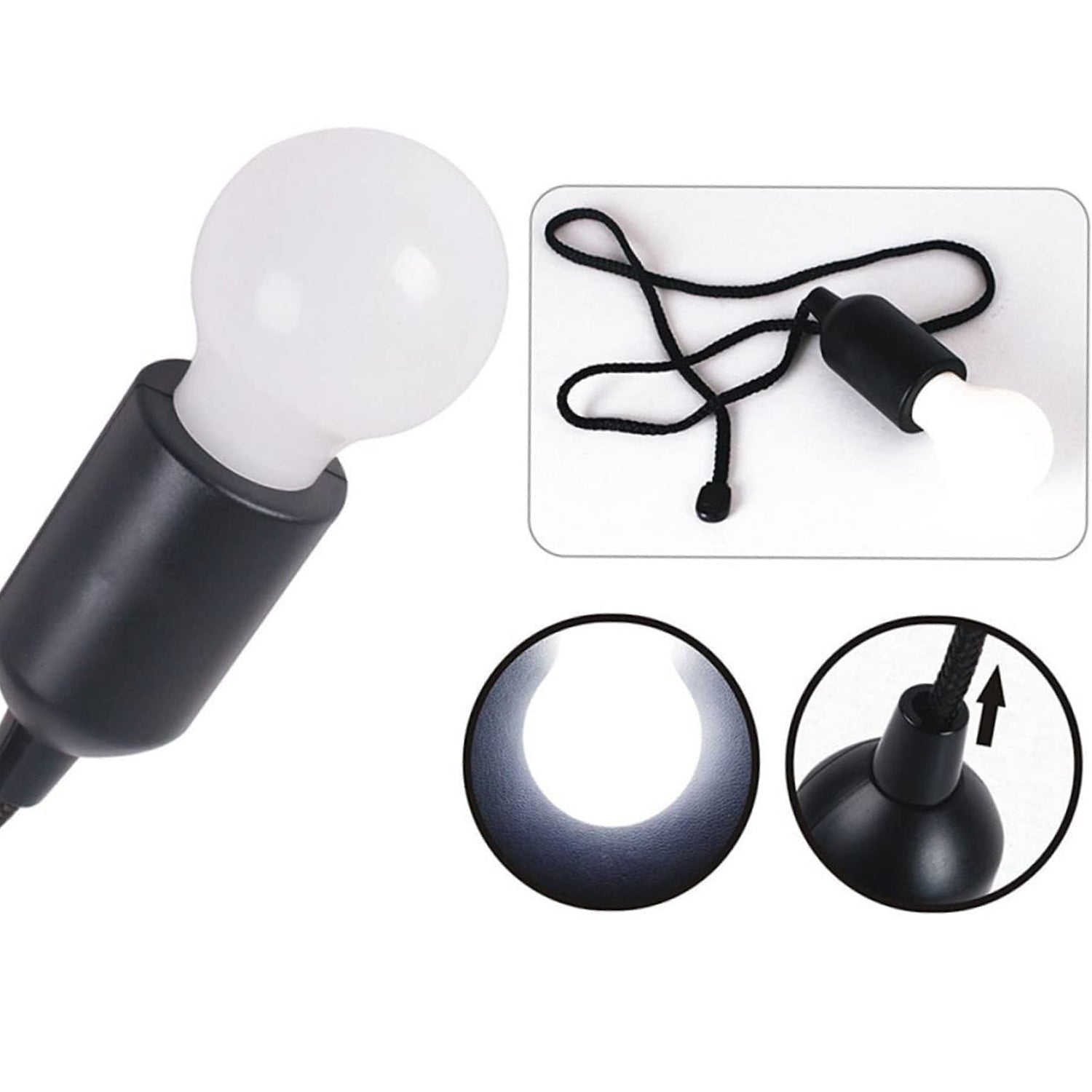 LED Pull Cord Light Bulb – Portable Hanging Light - DanishHubQuirky Home Essentials