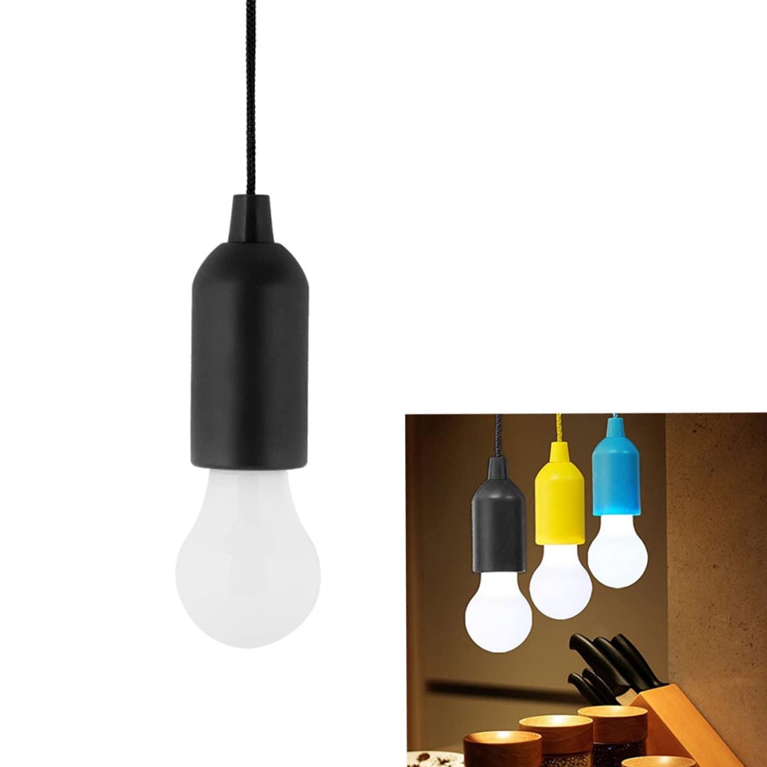 LED Pull Cord Light Bulb – Portable Hanging Light - DanishHubQuirky Home Essentials