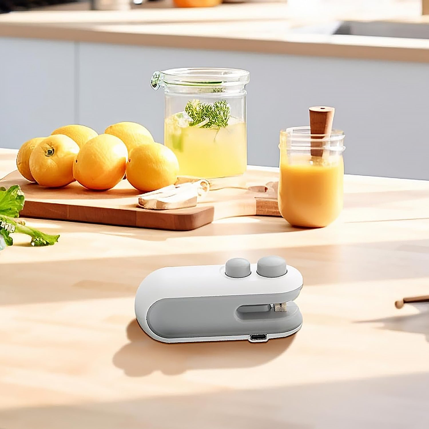 Mini Bag Sealer 2-in-1 Heat Sealer & Cutter | USB Type-C Rechargeable Food Bag Sealing Machine - DanishHub