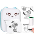 Mini Thermal Printer | Inkless Sticker Printer | USB APP Control Inkless Printer | Wireless Mini Pocket Printer for Labels, Stickers, Photos, Bookmarks, Cards, White - DanishHubCopier & Printing Paper