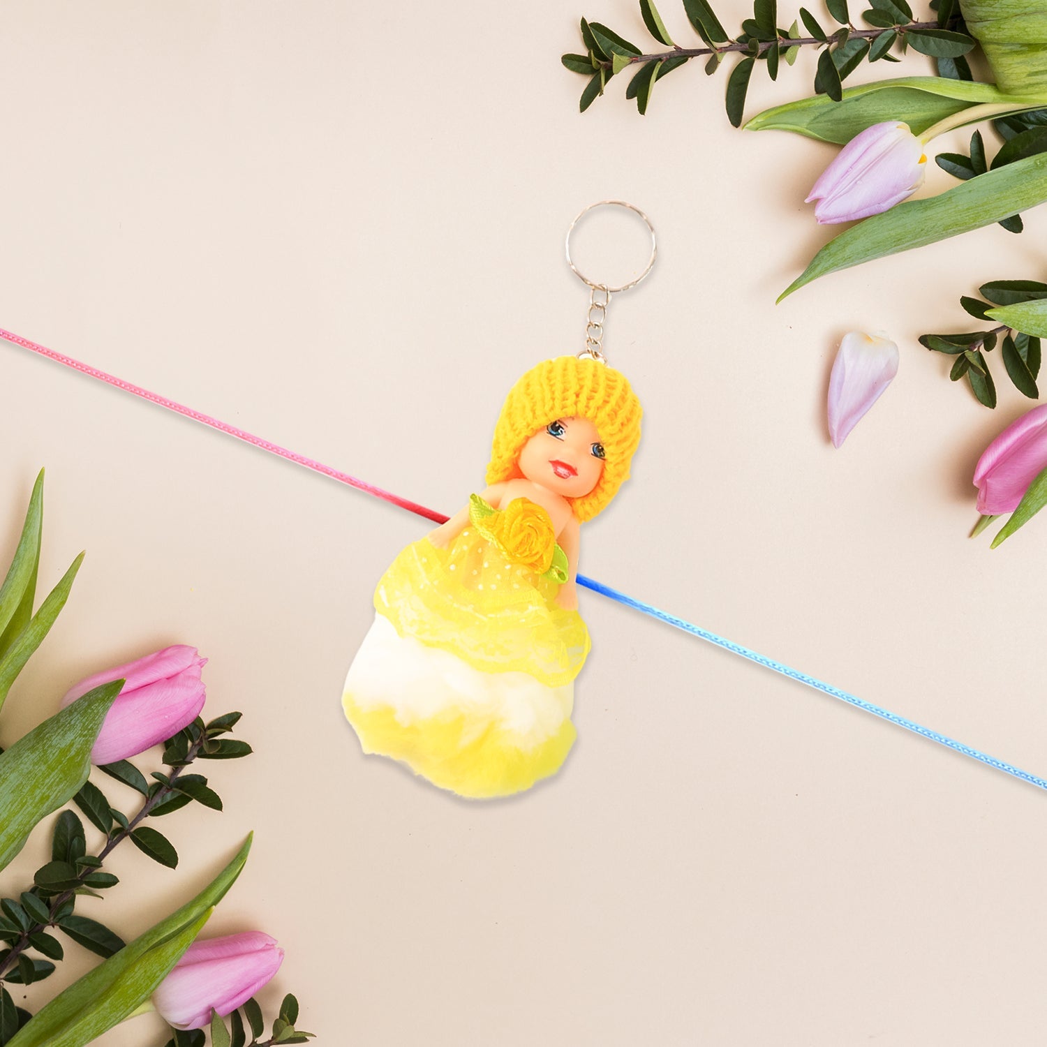 Multifunction Doll Rakhi For Kids Cute Soft Toy Rakhi With Keychain Use Decorative Fancy Rakhi Cum Keyring For Boys Girls - DanishHub