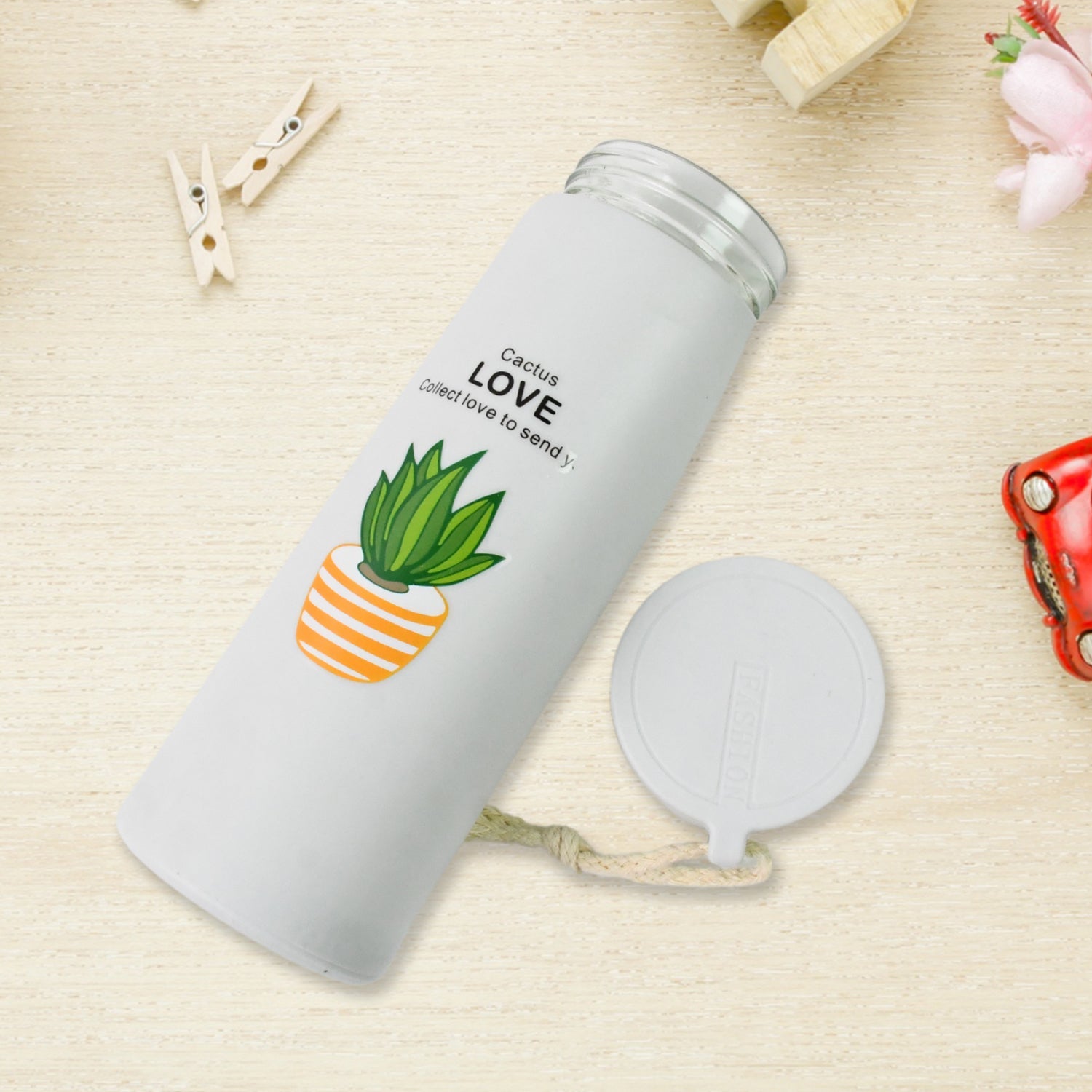 Outdoor Sport Glass Water Bottle Leakproof (450 Ml) - DanishHubFood & Beverages carrier