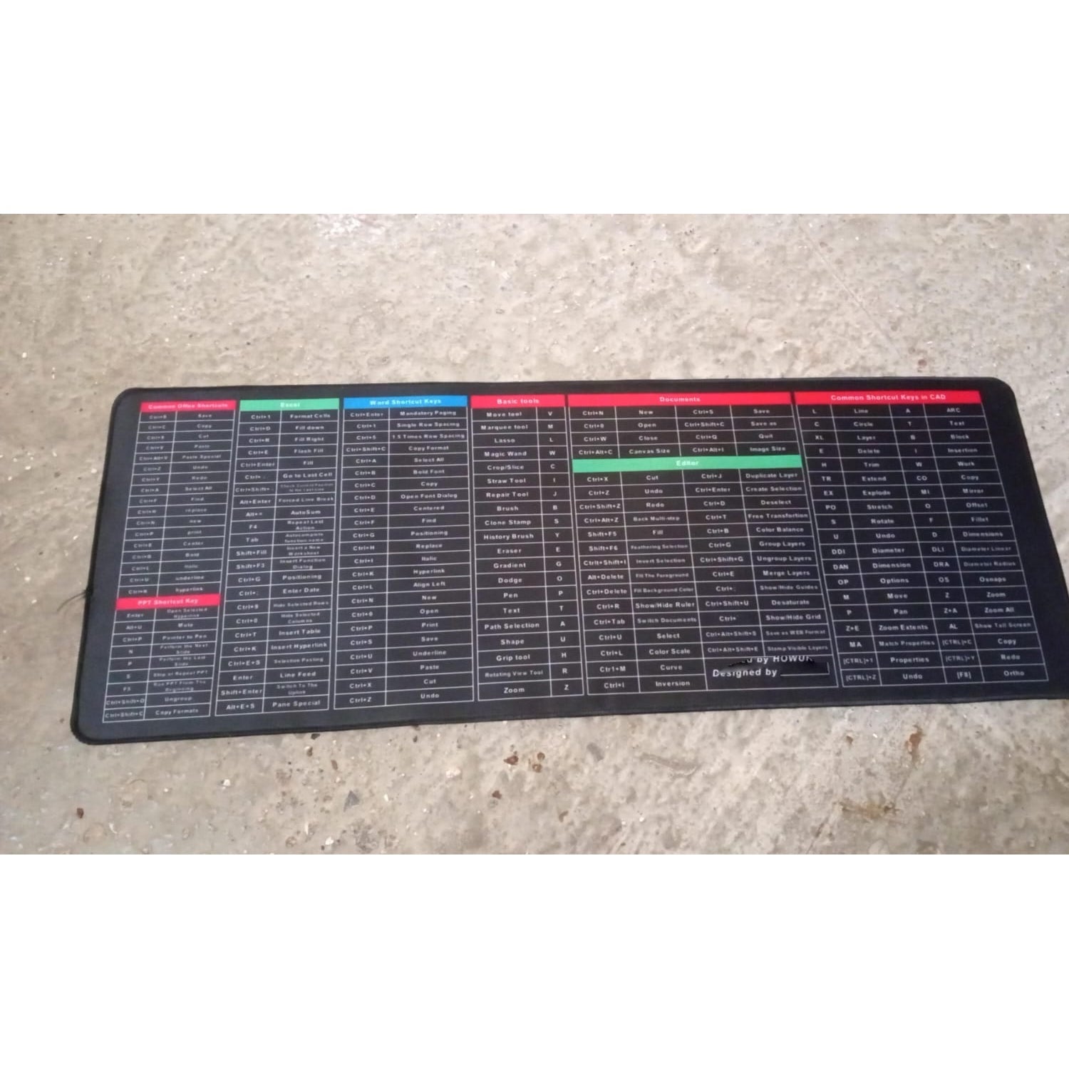 Shortcut Keyboard Mat Mouse Pad (8030 Cm) - DanishHub