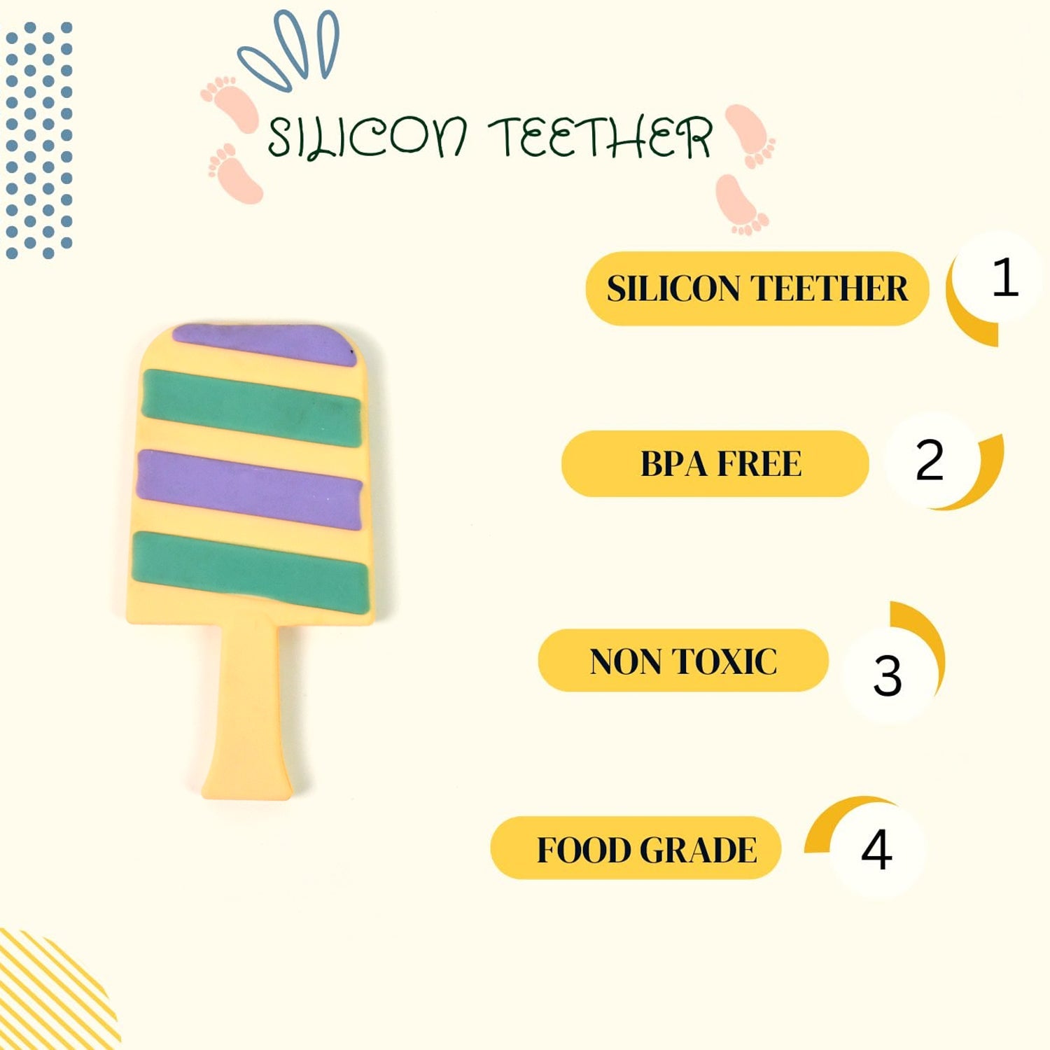 Silicone Candy Shape Teether For Baby (1 Pc) - DanishHub