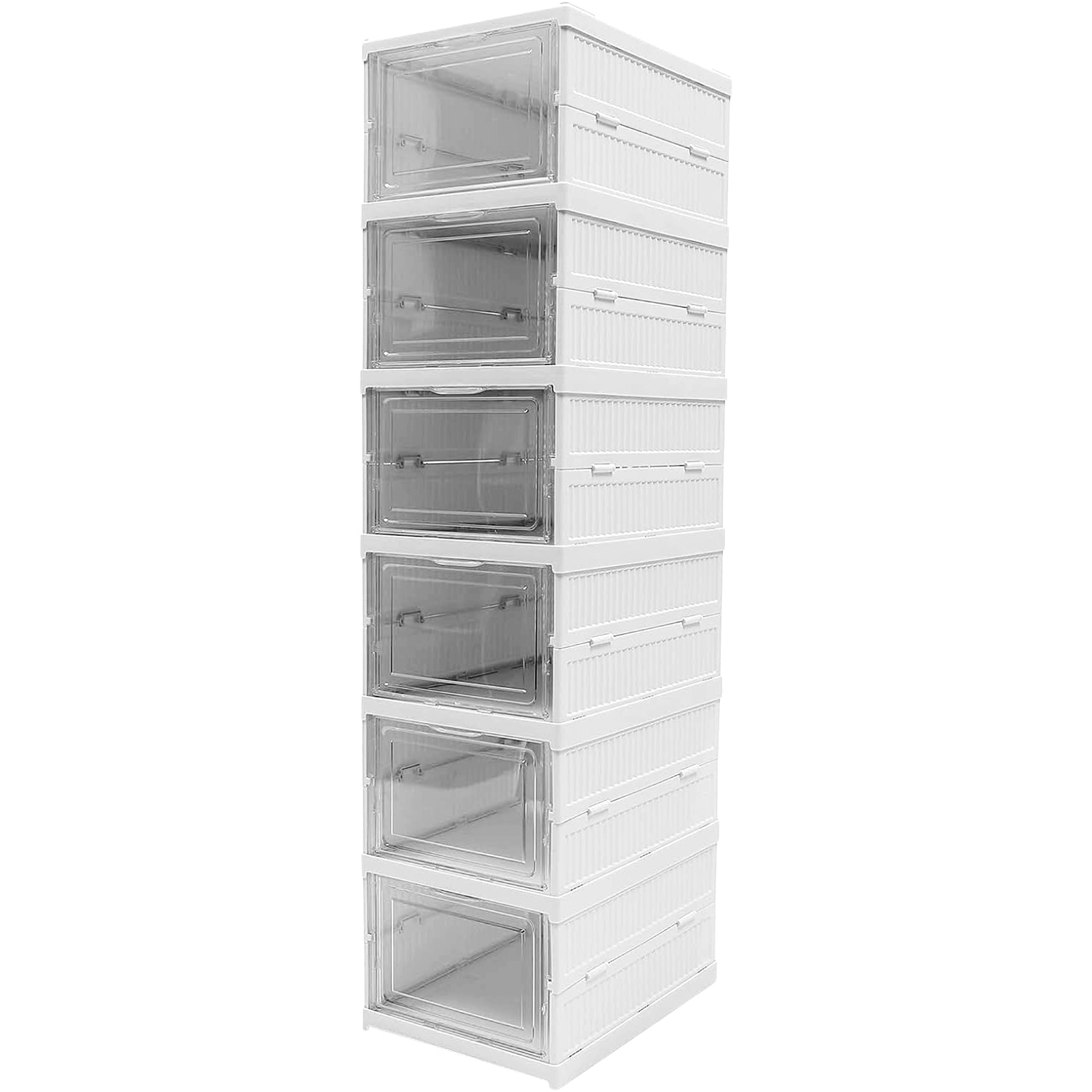 Stackable Multifunctional Storage For Clothes Foldable Drawer Shelf Basket Utility Cart Rack Storage Organizer Cart For Kitchen Pantry Closet Bedroom Bathroom Laundry (6 Layer 1 Pc) - DanishHub