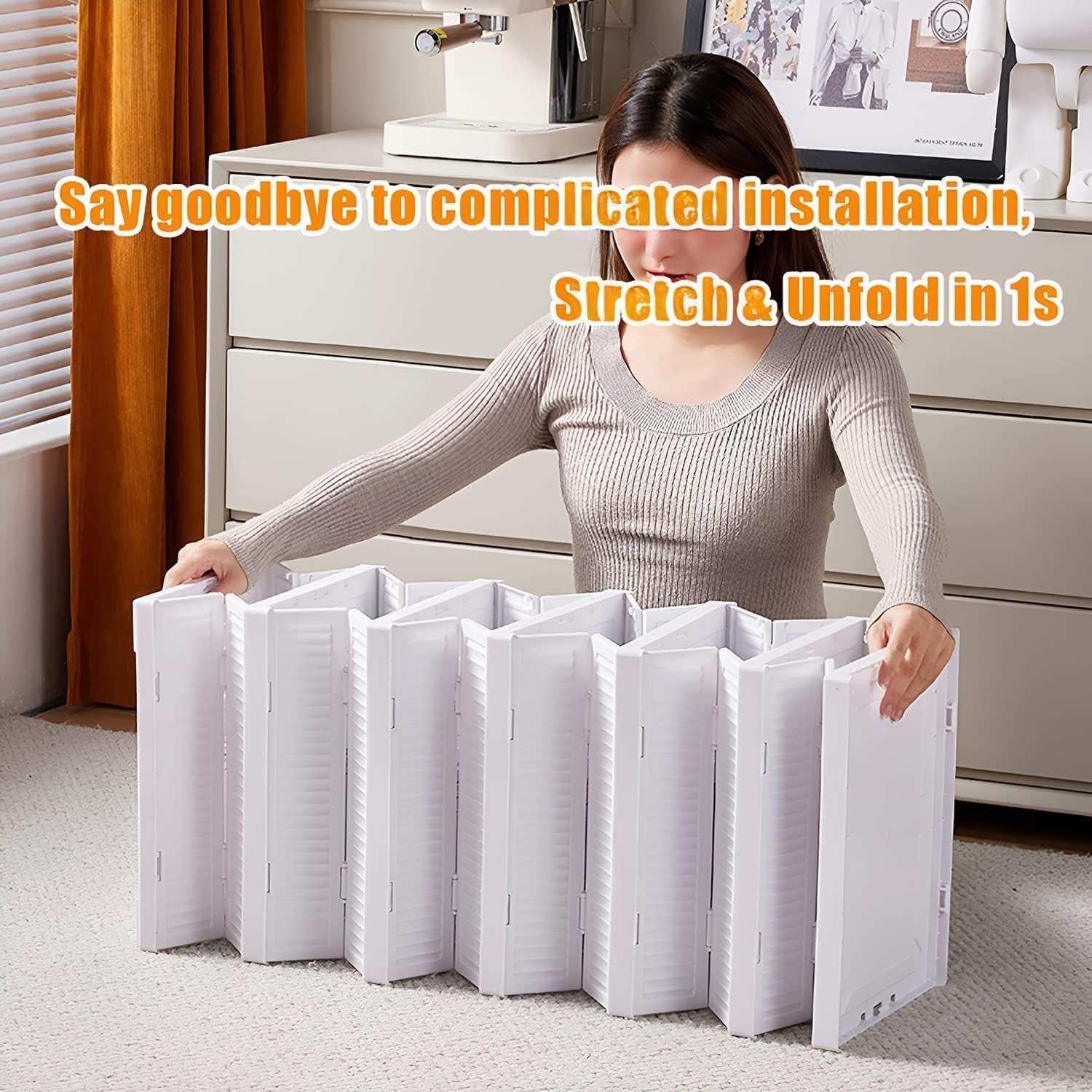 Stackable Multifunctional Storage For Clothes Foldable Drawer Shelf Basket Utility Cart Rack Storage Organizer Cart For Kitchen Pantry Closet Bedroom Bathroom Laundry (6 Layer 1 Pc) - DanishHub