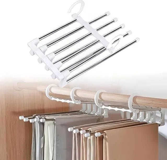 Stainless Steel Foldable Hangers for Clothes Hanging Multi-Layer Multi-Purpose - DanishHubClothes Hangers