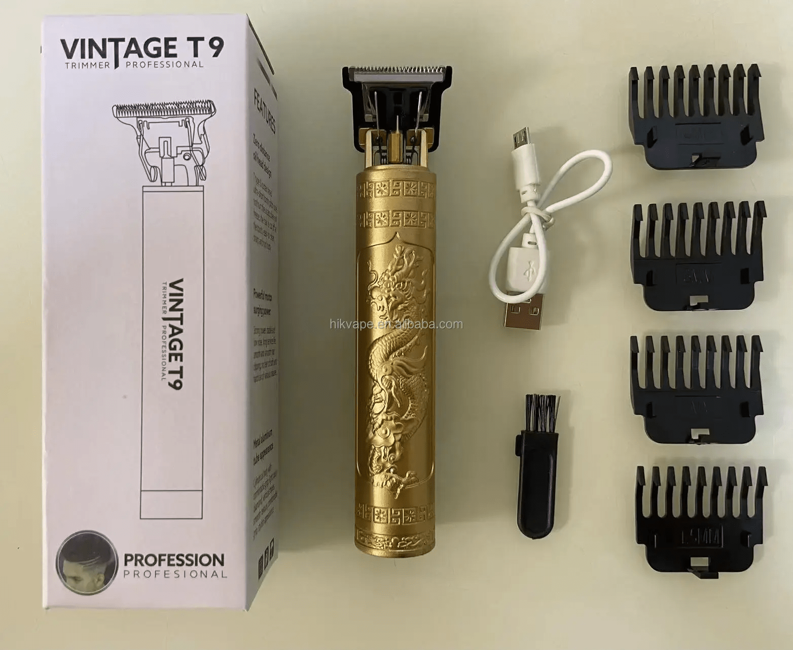 T9 Vintage Professional Hair Trimmer for Men | Cordless Rechargeable Beard & Hair Trimmer - DanishHubMens trimmer