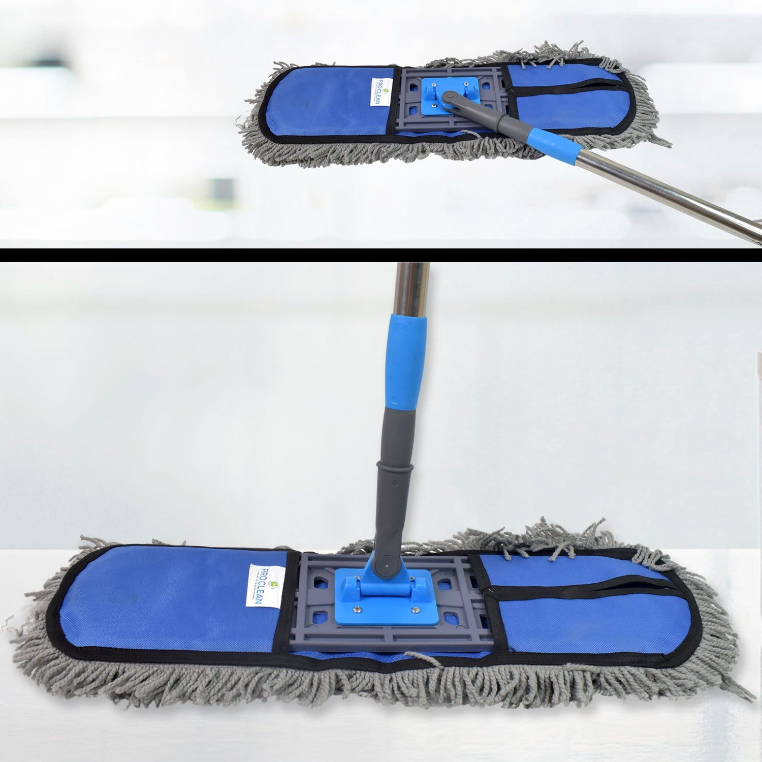 Wet And Dry Cotton Pad Floor Mop With Long Aluminium Handle (1 Pc Large) - DanishHub